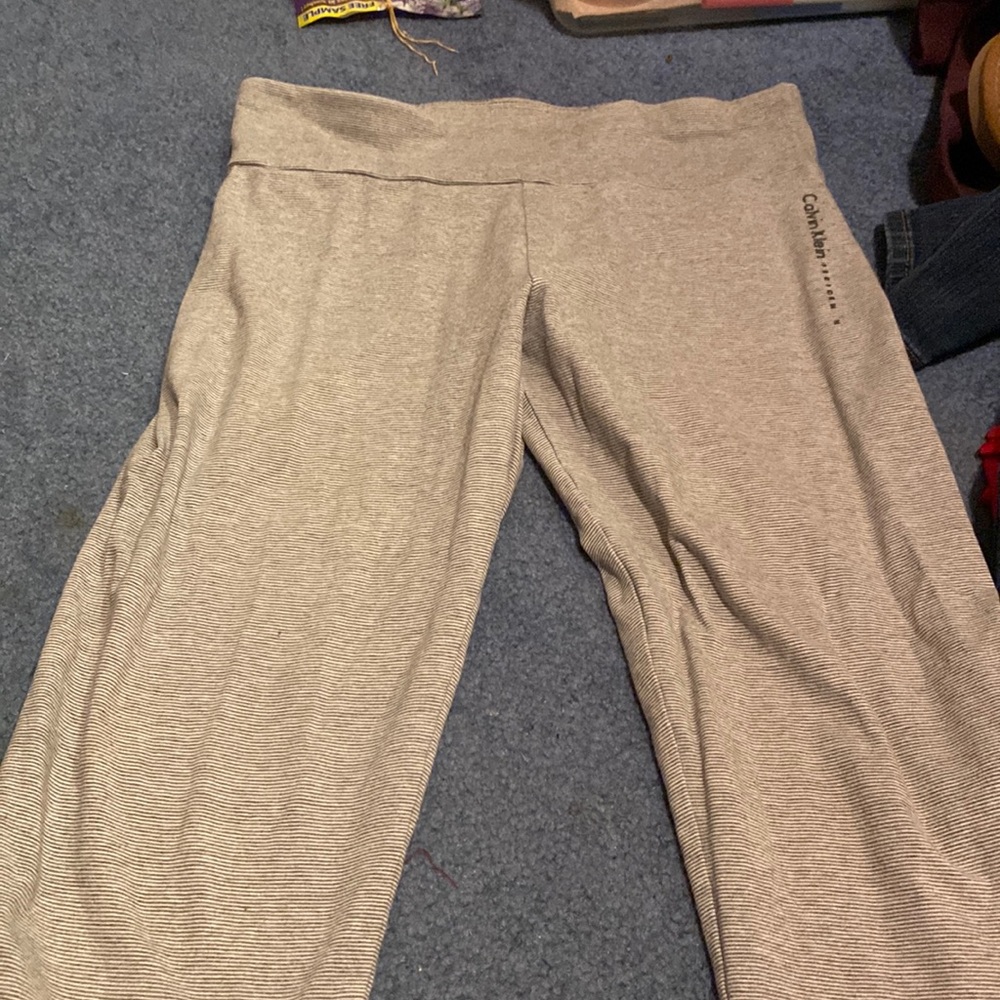 Calvin klein striped Capri leggings